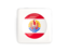 French Polynesia. Square icon with round flag. Download icon.