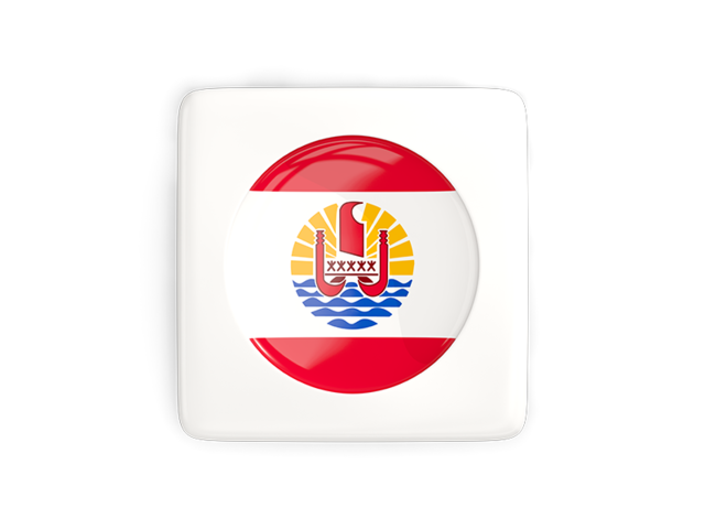 Square icon with round flag. Download flag icon of French Polynesia at PNG format