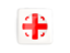 Georgia. Square icon with round flag. Download icon.