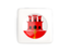 Gibraltar. Square icon with round flag. Download icon.