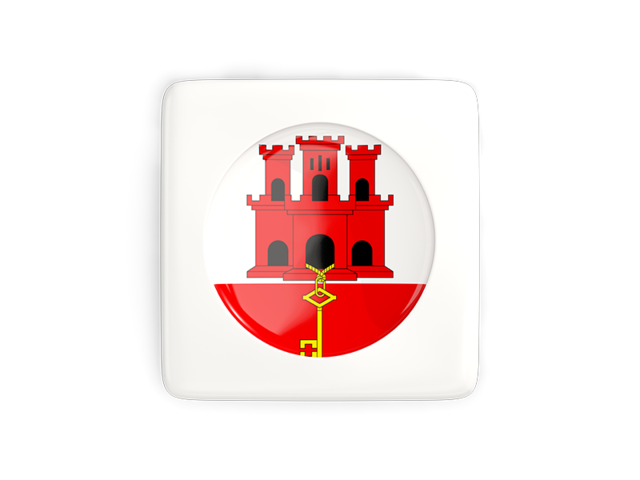 Square icon with round flag. Download flag icon of Gibraltar at PNG format