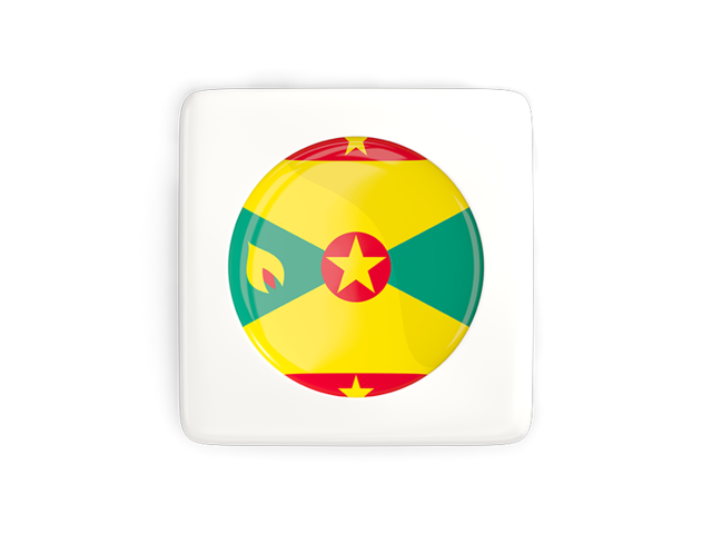 Square icon with round flag. Download flag icon of Grenada at PNG format