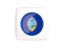 Guam. Square icon with round flag. Download icon.