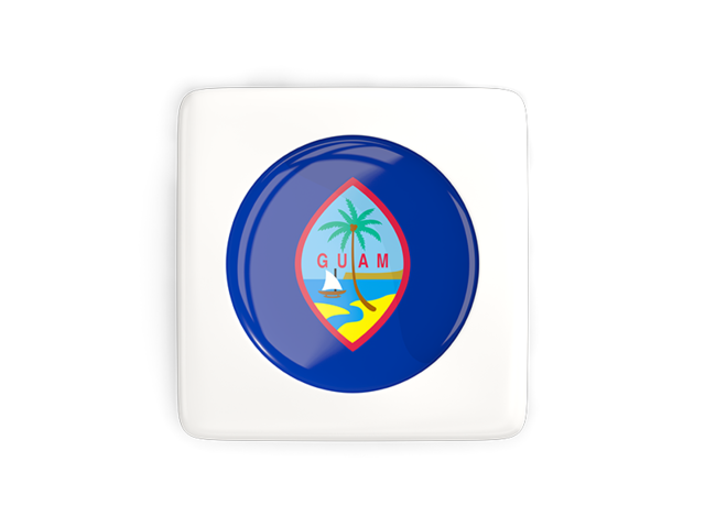 Square icon with round flag. Download flag icon of Guam at PNG format
