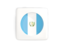 Guatemala. Square icon with round flag. Download icon.