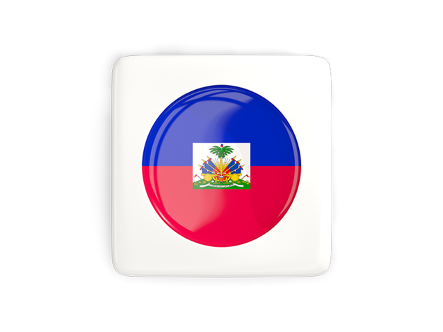 Square icon with round flag. Download flag icon of Haiti at PNG format