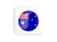 Heard Island. Square icon with round flag. Download icon.