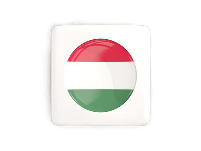 Square icon with round flag. Download flag icon of Hungary at PNG format