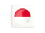 Indonesia. Square icon with round flag. Download icon.
