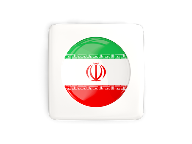 Square icon with round flag. Download flag icon of Iran at PNG format