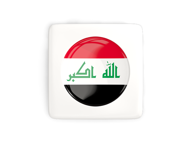 Square icon with round flag. Download flag icon of Iraq at PNG format