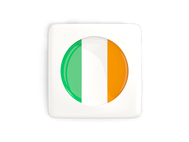 Square icon with round flag. Download flag icon of Ireland at PNG format