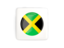 Jamaica. Square icon with round flag. Download icon.