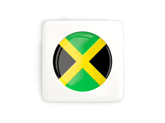 Квадратная иконка с круглым флагом. Скачать флаг. Ямайка