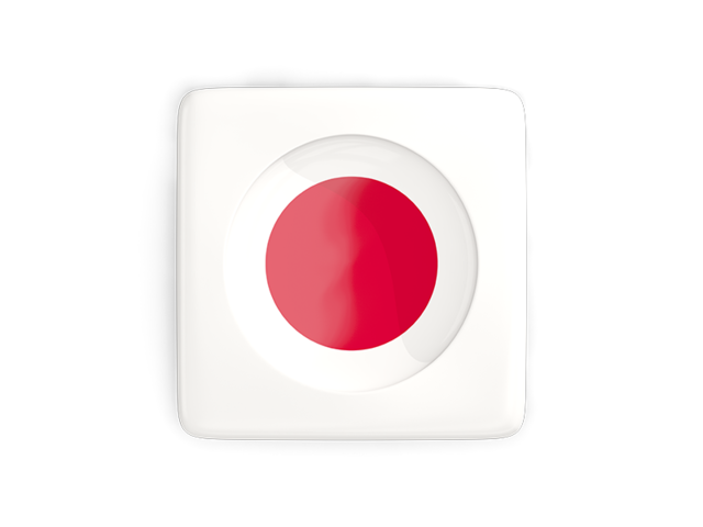 Square icon with round flag. Download flag icon of Japan at PNG format