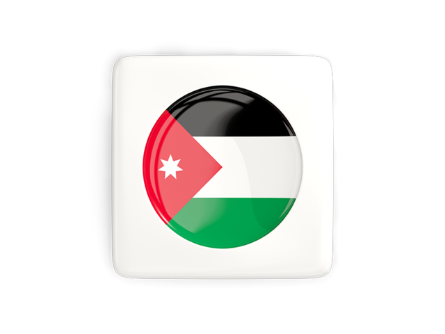 Square icon with round flag. Download flag icon of Jordan at PNG format