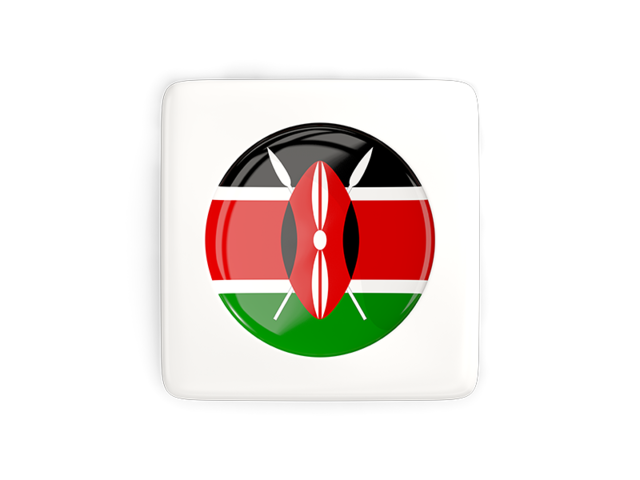 Square icon with round flag. Download flag icon of Kenya at PNG format