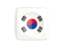 South Korea. Square icon with round flag. Download icon.