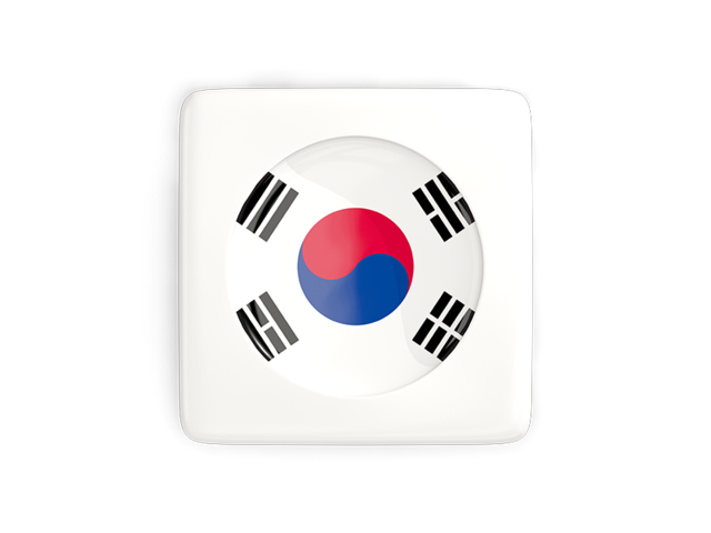 Square icon with round flag. Download flag icon of South Korea at PNG format