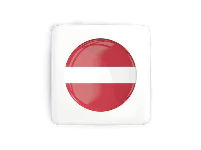 Square icon with round flag. Download flag icon of Latvia at PNG format