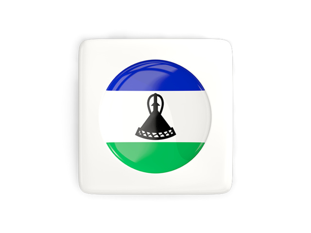 Square icon with round flag. Download flag icon of Lesotho at PNG format