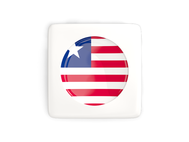 Square icon with round flag. Download flag icon of Liberia at PNG format