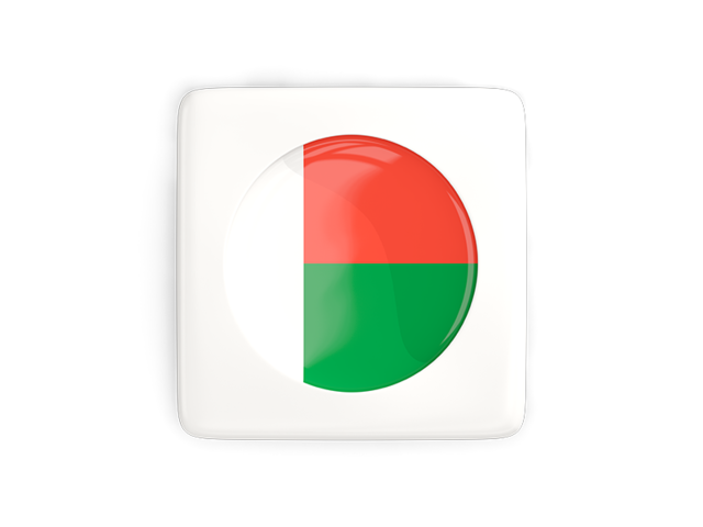 Square icon with round flag. Download flag icon of Madagascar at PNG format