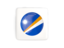 Marshall Islands. Square icon with round flag. Download icon.