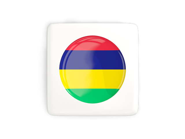 Square icon with round flag. Download flag icon of Mauritius at PNG format