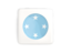 Micronesia. Square icon with round flag. Download icon.