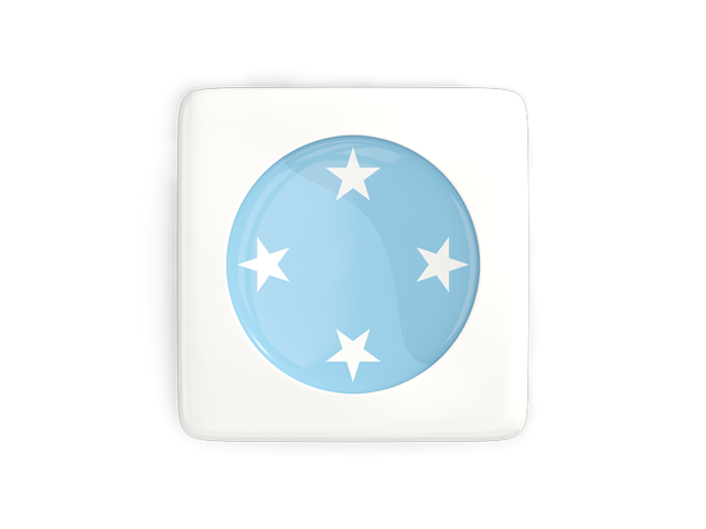 Square icon with round flag. Download flag icon of Micronesia at PNG format