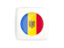Moldova. Square icon with round flag. Download icon.