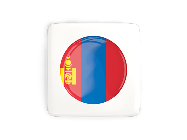 Square icon with round flag. Download flag icon of Mongolia at PNG format