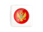 Montenegro. Square icon with round flag. Download icon.
