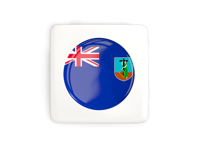 Square icon with round flag. Download flag icon of Montserrat at PNG format