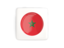 Morocco. Square icon with round flag. Download icon.