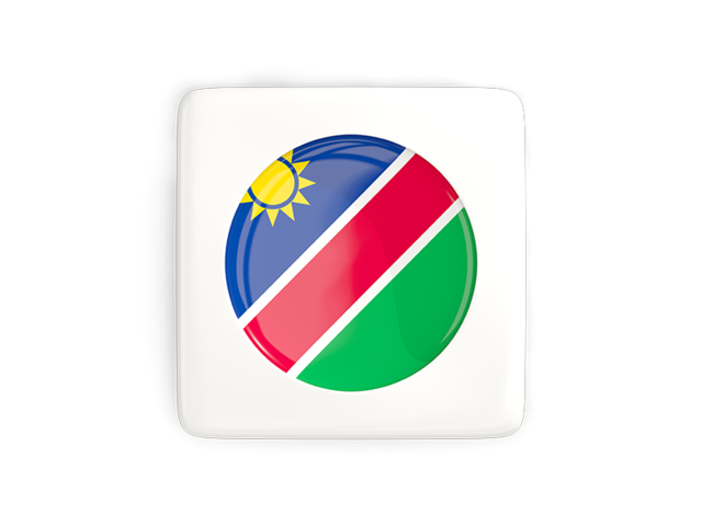 Square icon with round flag. Download flag icon of Namibia at PNG format