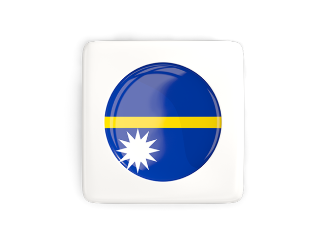 Квадратная иконка с круглым флагом. Скачать флаг. Науру