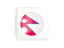 Nepal. Square icon with round flag. Download icon.