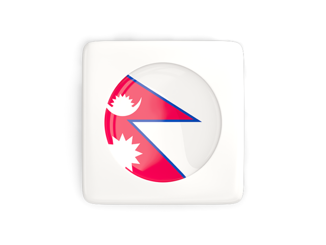 Square icon with round flag. Download flag icon of Nepal at PNG format