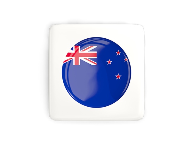 Квадратная иконка с круглым флагом. Скачать флаг. Новая Зеландия