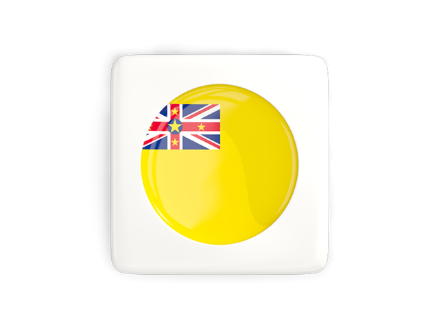 Square icon with round flag. Download flag icon of Niue at PNG format