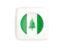 Norfolk Island. Square icon with round flag. Download icon.