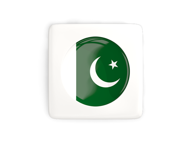 Square icon with round flag. Download flag icon of Pakistan at PNG format