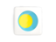 Palau. Square icon with round flag. Download icon.