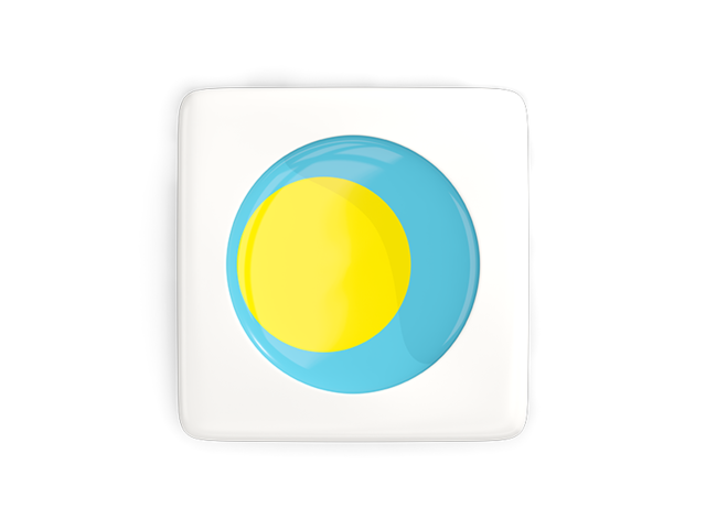 Square icon with round flag. Download flag icon of Palau at PNG format