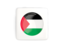 Palestinian territories. Square icon with round flag. Download icon.