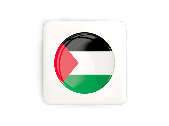 Square icon with round flag. Download flag icon of Palestinian territories at PNG format