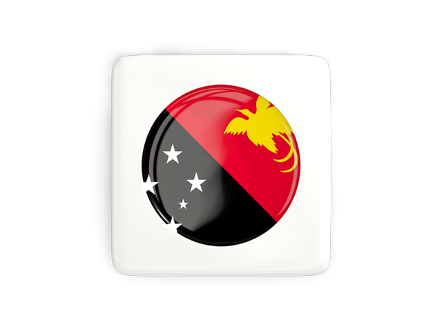 Квадратная иконка с круглым флагом. Скачать флаг. Папуа — Новая Гвинея