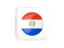 Paraguay. Square icon with round flag. Download icon.